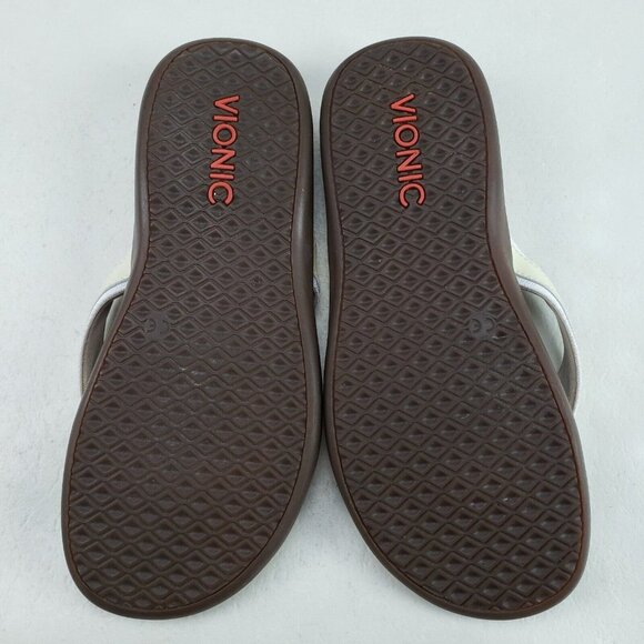 Vionic Tide II Toe Post Sandal Womens 7 Yellow Orthotic Flip Flop Thongs Slides - Picture 10 of 11